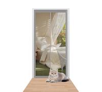 Moustiquaire Porte Fenetre Magnetique 144 x 196 cm Maille Ultra Fine Porte Moustiquaire Aimantee Sans Perçage Installation Facile pour La Plupart Les Types de Fenêtres Ou Porte, Gris