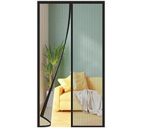 Moustiquaire Porte Fenetre Magnétique 145x185 cm, Rideau Anti Moustique Convient à Toutes les Tailles de Portes de Balcon, de Portes de Salon, de Portes Extérieures, de Portes Coulissantes, etc. Noir