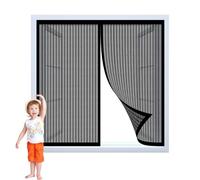 Moustiquaire Porte Fenetre Magnetique 55 x 145 cm Garde L'Air Frais à L’Intérieur et Les Insectes à L'Extérieur Maille Ultra Fine Moustiquaire pour Couloirs Patio, Noir