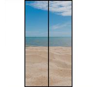 Moustiquaire Porte Fenetre Magnétique 60x200cm Rideau Anti Mouches pour Porte Moustiquaire Fenetre Rideau Anti Insectes avec Aimants et Bande Adhesive Noir