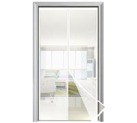 Moustiquaire Porte Fenetre Magnetique 70x200 Blanc, Protection Contre les Insectes avec Rideau Aimanté pour Porte et Fenêtre pour Couloirs, Portes, Patio Facile à Installer