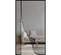 Moustiquaire Porte Fenetre Magnétique 70x200cm Rideau Moustiquaire Magnétique Ouverture Latérale Magnetique Aimantée empêcher les insectes d'entrer Joint Installation Facile Noir