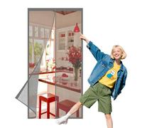 Moustiquaire Porte Fenetre Magnetique 83 x 235 cm Fermeture Automatique Rideau Anti Mouche pour Couloirs Portes Patio, Gris