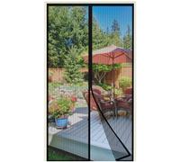 Moustiquaire Porte Fenetre Magnetique, 90 x 210 cm Rideau Anti Moustique, Sans Perçage, Fermeture Automatique, noir