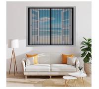 Moustiquaire Porte Fenetre Magnetique 95 x 125 cm Garde L'Air Frais à L’Intérieur Moustiquaire Magnétique Fermeture Automatique pour Portes Fenêtres Balcon Séjour, Noir