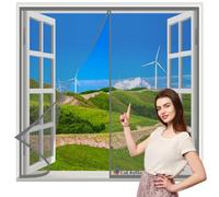 Moustiquaire Porte Fenetre Magnetique Gris 80x185cm Moustiquaire Rideau Anti Mouche-avec Aimants et Bande Adhesive Anti-Moustiques & Anti-Insects-pour Couloirs Portes