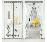 Moustiquaire porte fenêtre Moustiquaire porte balcon noir 215x95 cm