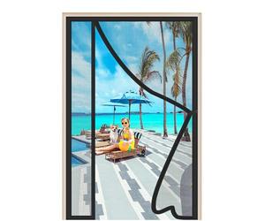 Moustiquaire Porte Fenetre Noir 140x195cm Moustiquaire magnetique Fermeture Automatique Sans Percer Rideaux Anti Mouches Mains Libres Enfants Convivial
