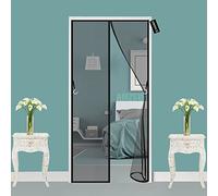 Moustiquaire Porte Magnétique 105 x 200 cm Moustiquaire Porte Fenetre Magnétique Fermeture Automatique Facile à Installer pour Enfants et Animaux de Compagnie - Noir