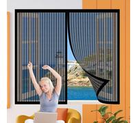 Moustiquaire Porte Magnétique 108 x 218 cm Protégez Votre Famille Des Moustiques Moustiquaire sur Mesure Aimantée pour Porte de Balcon, Noir