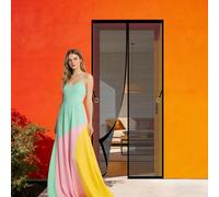 Moustiquaire Porte Magnétique 110 x 255 cm Différentes Tailles Rideau Moustiquaire Magnétique Anti Mouches et Insectes Idéale pour Balcons, Caves, Chambres, Noir