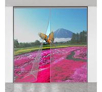 Moustiquaire Porte Magnétique 135 x 215 cm Sans Entrer Les Insectes Moustiquaire magnetique Totalement Magnétique Pour portes fenêtres, Gris