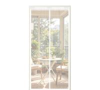 Moustiquaire Porte Magnétique 140 x 170 cm Fermeture Aimantée Automatique Rideaux Aimantée Sans Percage avec Ruban Adhésif, Bâtons Magnétiques pour Couloirs, Portes, Patio, Blanc