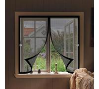 Moustiquaire Porte Magnétique 147 x 180 cm Puissants Aimants, Fermeture Automatique, avec Bande Adhésive Rideau Anti Mouche Aimanté Porte pour Balcon, Cave et Terrasse, Noir