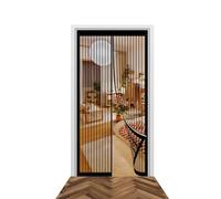 Moustiquaire Porte Magnetique 150 x 211 cm Fermeture Automatique Moustiquaire Magnetique Porte Sans Perçage Installation Facile pour La Plupart Les Types de Fenêtres Ou Porte, Noir