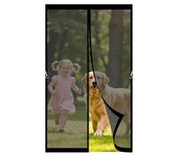 Moustiquaire Porte Magnétique 160 x 220 cm Protection Installation Magnétique de Rideau Adhésif Sans Perçage Moustiquaire Aimantée pour Portes de Multi Types, Noir