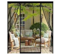 Moustiquaire Porte Magnétique 170x190CM Maille Ultra Fine Moustiquaire Aimantée Double Ouverture Latérale Moustiquaire Porte-Fenêtre l’aimant Rideau Fermeture Automatique Facile à Installer Noir
