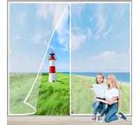 Moustiquaire Porte Magnetique 170x220 cm avec Aimants et Bande Adhesive Moustiquaire Porte AimantéE Anti Insecte Mouche Moustique pour Porte d Entrée Intérieur/Patio, 2023-Version Blanc