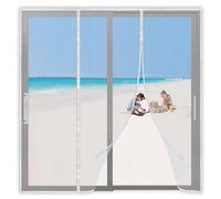 Moustiquaire Porte Magnétique 180x250cm Blanc Fermeture Automatique Ultra Fine Rideau Moustiquaire Aimanté Porte d’Intérieur Anti Mouche Installation Sans Perçage avec Bande Adhésive