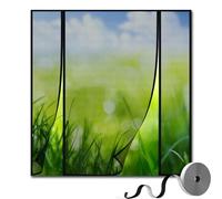 Moustiquaire Porte Magnétique 200x215cm, Noir Rideau Moustiquaire Porte Fenetre pour Entree Balcon Moustiquaire Aimantée Double Ouverture Latérale en Fibre de Verre, Fermeture Automatique