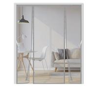 Moustiquaire Porte Magnétique 225x225cm,Maille Ultra Fine, Double Ouverture Latérale, Fermeture Automatique, Facile à Installer,Rideau Moustiquaire Magnétique pour Balcon,Gris