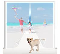 Moustiquaire porte Magnétique 245x220cm Moustiquaire à Fermeture Aimantée Moustiquaire porte Fenetre Rideau Lair Peut circuler Librement pour Couloirs Portes Patio Blanc