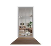 Moustiquaire Porte Magnétique 75 x 230 cm Maille Ultrarésistante Rideau Magnétique Installation Facile Pour Porte Exterieur/Balcon/Camping Car/Terrasse, Gris