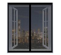 Moustiquaire Porte Magnétique 90 x 135 cm Rideau De Porte Anti-Insectes Sans Poinçon Pou Aimantée Moustiquaire Pour Fenêtres Porte, Noir