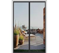 Moustiquaire Porte Magnétique 90x100cm，Moustiquaire Porte Fenetre,Rideau Anti Mouche Fermeture Automatique Noir
