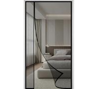 Moustiquaire Porte Magnétique 90x190cm Rideaux Anti Mouches pour Porte Ouverture Latérale Moustiquaire Animaux AcceptéS empêcher les insectes d'entrer Fermeture Automatique Noir