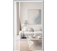 Moustiquaire Porte Magnétique 95x250cm Aimantée Rideau Ouverture Latérale Magnetique Aimantée Joint Magnétique Haut en Bas Installation Facile Sans Perçage Blanc