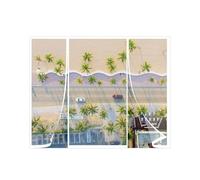 Moustiquaire Porte Magnétique Baie Vitrée Blanc 95x270cm | Rideaux Anti Mouches pour Porte Toile Insect Ecran Spécial Coulissante Sans Perçage Protection Contre Moustiques Tissu résistant