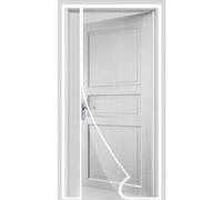 Moustiquaire Porte Magnetique Blanc Ouverture Latérale 220x200cm Fermeture Automatique Anti Moustiques Mouches Rideau Facile à Installer pour Couloirs Portes Patio sans Percer