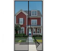 Moustiquaire Porte Magnétique Rideau 210x205cm Aimantée Rideau Moustiquaire Magnétique empêcher les insectes d'entrer Montage par Sans Perçage Installation Facile Noir