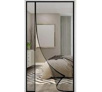 Moustiquaire Porte Magnétique Rideau 210x205cm Moustiquaire Rideau Ouverture Latérale Magnetique Aimantée Mains Libres de Séparation en Maille Auto AdhéSif Noir