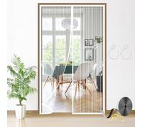 Moustiquaire Porte Magnétique, Rideau de Porte Moustiquaire Moustique avec Fermeture Aimantée, pour Cuisine Salon Chambre-White-A||120x225cm(47x88inch)