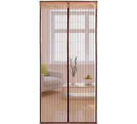 Moustiquaire Porte Moustiquaire magnétique Grille Rideau anti-mouches pour porte de balcon Salon Marron 70x210cm