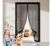 Moustiquaire Porte Porte 106 x 150 cm Anti-Moustiques, Fermeture Automatique, Sans Perçage, Maille Fine, Moustiquaire de Aimantée pour Portes, Différentes Tailles, Noir