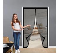 Moustiquaire Porte Porte 120 x 158 cm Anti-Moustiques, Anti-Insectes, Maille Ultra-Fine, Installation Facile, Moustiquaire sur Mesure pour de Balcon, Cave, Noir