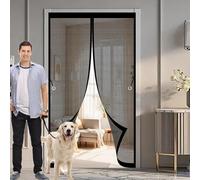 Moustiquaire Porte Porte 139 x 186 cm Anti-Moustiques, Fermeture Automatique, Sans Perçage, Maille Fine, Magnétique Anti-Insectes pour de Balcon, Cave, Noir