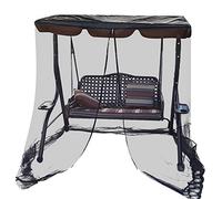 Moustiquaire pour Balancelle de Terrasse, avec Ouverture à Fermeture éclair et Toit imperméable, Moustiquaire à Balançoire pour Jardin, pour Balançoires 3 Places 125cmx185cm
