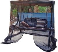 Moustiquaire pour balançoire de terrasse, moustiquaire pour Chaise à Bascule de Jardin avec Ouverture à glissière et Tissu supérieur imperméable pour Le Toit, moustiquaire pour balançoire pour Deux