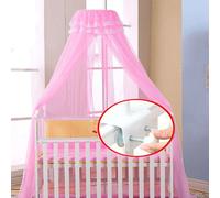 Moustiquaire Pour Bébé Été Filet Auvent Berceau Filet Auvent Lit Bébé Berceau Filet Auvent Moustiquaire Sans Support En Fer - Type Pink With Holder