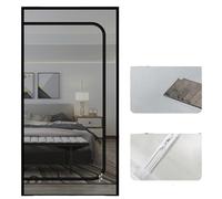 Moustiquaire pour chat à double fermeture éclair pour empêcher les moustiques et empêcher les animaux de s'échapper 90 x 210 cm, convient pour salon, chambre à coucher, couloir (D-gris, 100 x 220 cm)