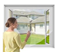 Moustiquaire Pour FenêTre, 110cm X 130cm Moustiquaire Recoupable, Moustiquaire De FenêTre, Moustiquaire Fenetre Scratch DéCoupable à La Dimension SouhaitéE, Blanc