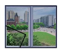 Moustiquaire pour fenêtre,125x165cm(49.2x65in) Moustiquaire, amovible, lavable, bonne perméabilité à l'air, ne nécessite pas de perforation, noir-A