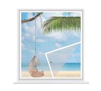 Moustiquaire Pour FenêTre 55x85cm Moustiquaire Pliable Sans PerçAge Pour FenêTre De Balcon Cuisine FenêTre ExtéRieure Blanc