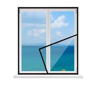 Moustiquaire Pour FenêTre 90x120cm,ArrêT Automatique,Moustiquaire Pour FenêTre,Avec Bande Ruban Magique,Pour FenêTres De Terrasse,Cuisine,Salon,Noir