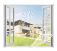 Moustiquaire pour fenêtre 95x125cm Protection de la fenêtre contre les insectes Installation facile Éloigner les insectes/mouches/moustiques (Blanc)