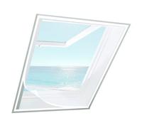 Moustiquaire Pour FenêTre, Blanc 55x145cm, Moustiquaire Avec Bande Ruban Magique, Pour FenêTre De Balcon, Salon, FenêTre De Couloir